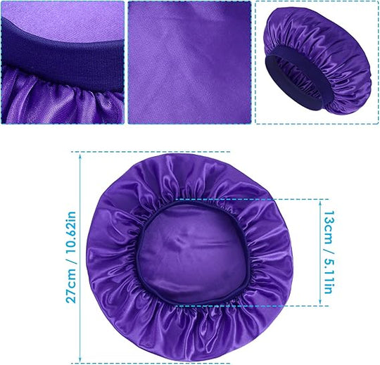 Kids Satin Bonnet Sleeping Cap - Soft Silk Night Hat for Baby, Toddler - Colorful, Gentle for Natural Hair