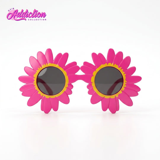 Trendy Sunflower Sunglasses - Cute Daisy Flower Round Glasses for Kids & Women