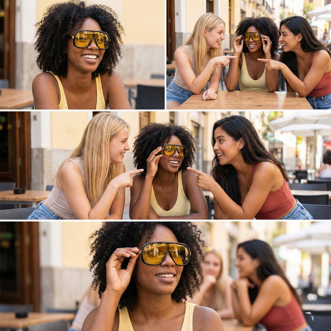 Glow-Up Shield Oversized Decorative Glasses | Casual Chic Eyewear